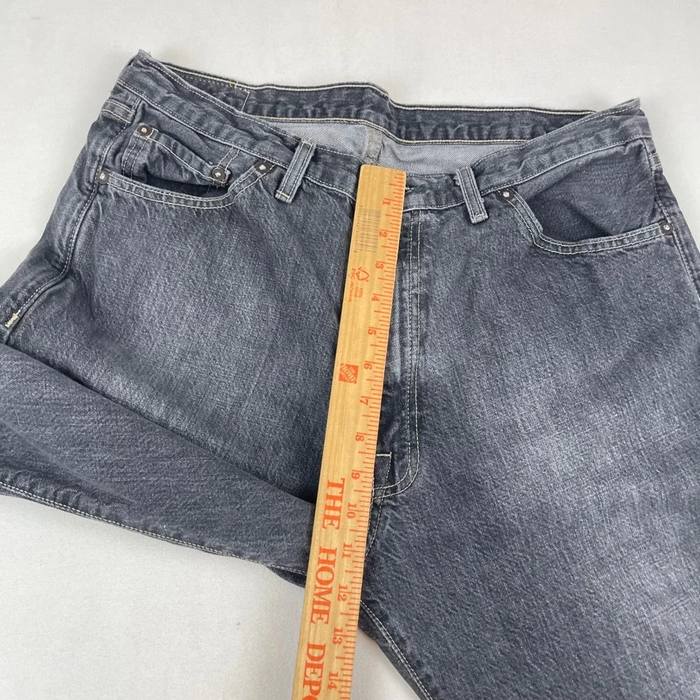 Polo Jeans Co Ralph Lauren Mens 36x30 Faded Black Straight Leg Denim Jeans
